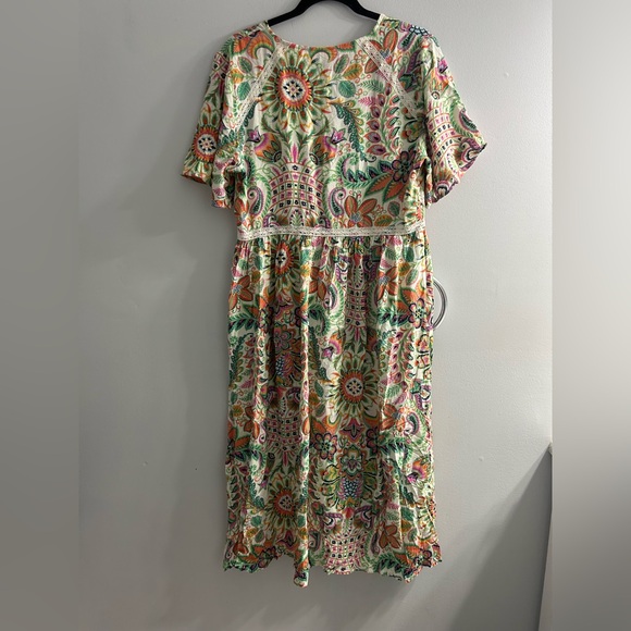 Springfield floral lace dress button up summer dress - Picture 9 of 9